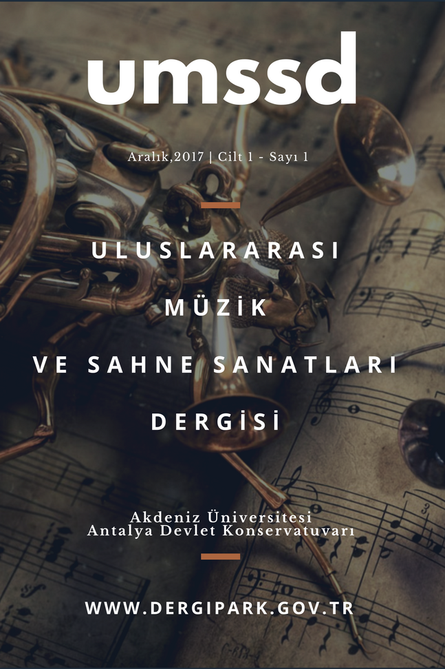 Uluslarası Müzik ve Sahne Sanatları Dergisi kapağı