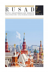 Rusya Araştırmaları Dergisi kapağı