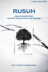 RUSUH Uşak Üniversitesi İslami İlimler Fakültesi Dergisi kapağı
