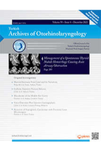 Turkish archives of otorhinolaryngology kapağı