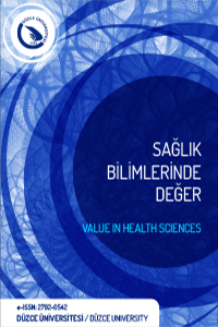 Sağlık Bilimlerinde Değer kapağı