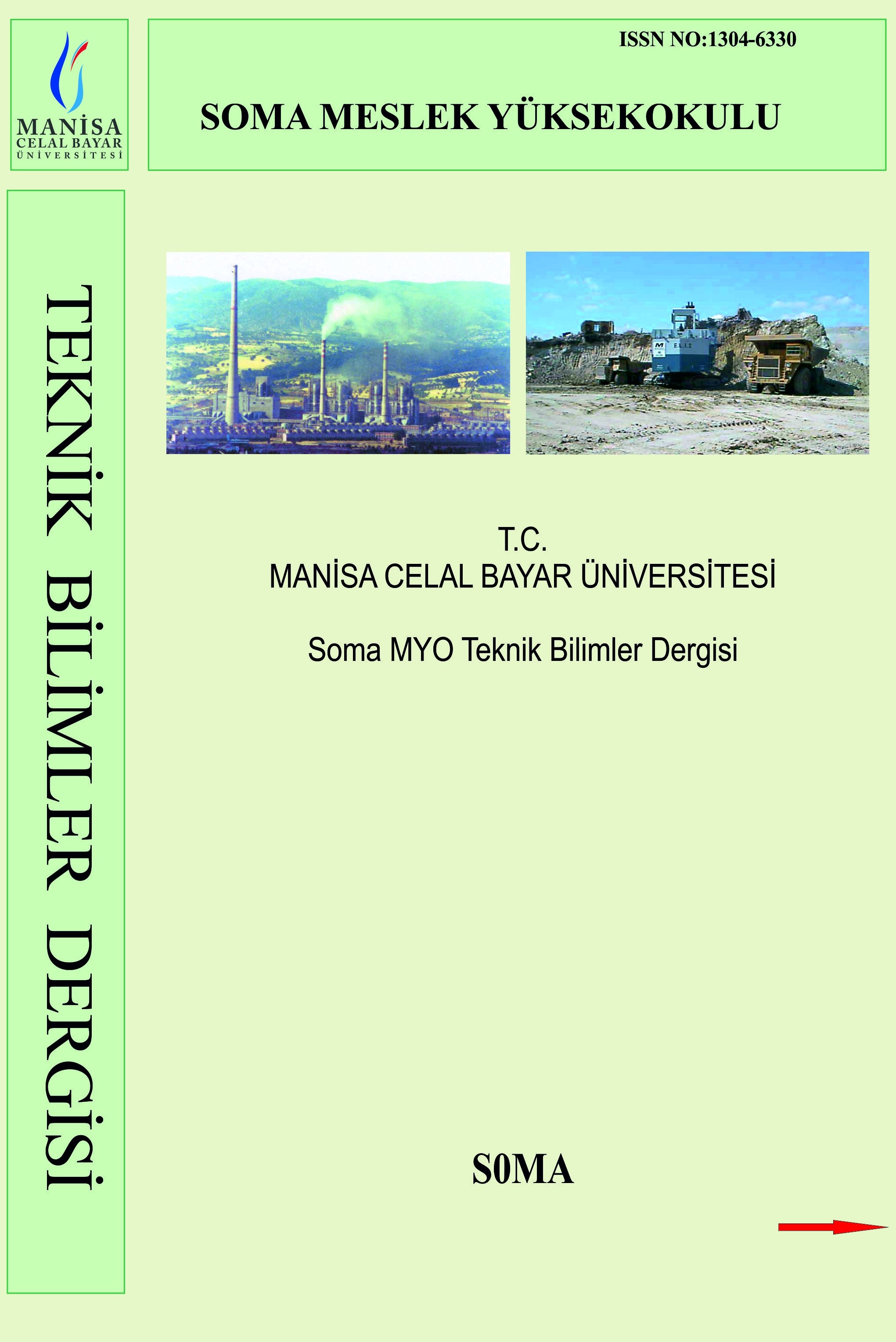 Soma Meslek Yüksekokulu Teknik Bilimler Dergisi kapağı