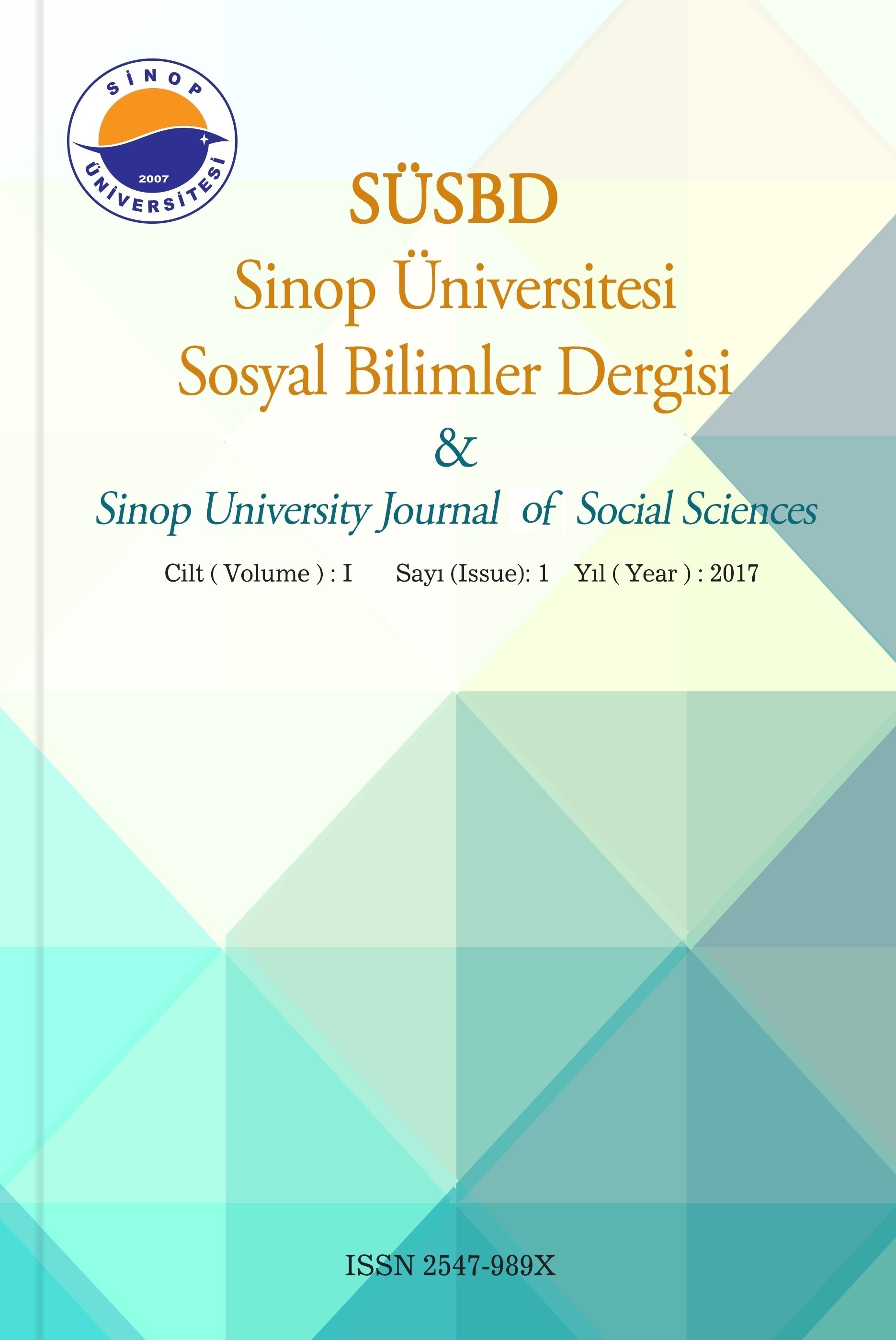 Sinop Üniversitesi Sosyal Bilimler Dergisi kapağı