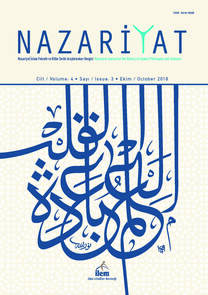 NAZARİYAT İslâm Felsefe ve Bilim Tarihi Araştırmaları Dergisi kapağı
