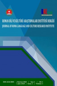 Roman Dili ve Kültürü Araştırmaları Enstitüsü Dergisi kapağı