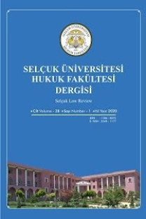 Selçuk Üniversitesi Hukuk Fakültesi Dergisi kapağı