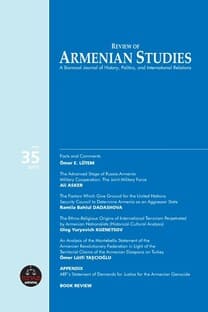 Review of Armenian Studies kapağı