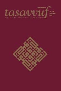 Tasavvuf İlmi ve Akademik Araştırma Dergisi kapağı