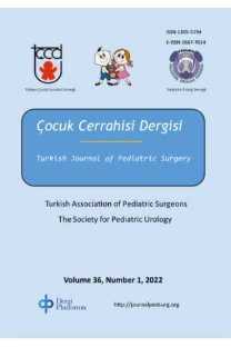 Çocuk Cerrahisi Dergisi kapağı