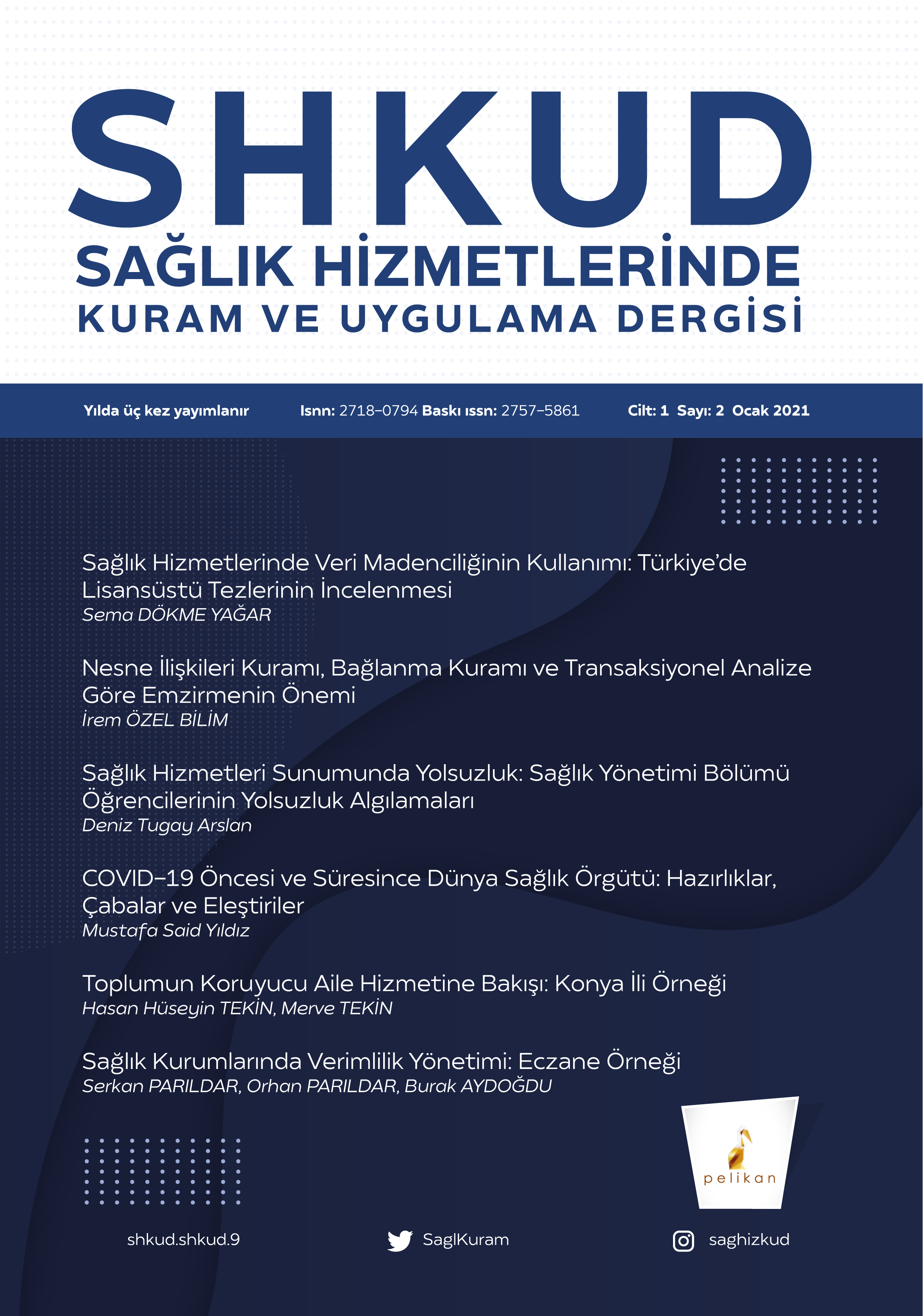 Sağlık Hizmetlerinde Kuram ve Uygulama Dergisi kapağı
